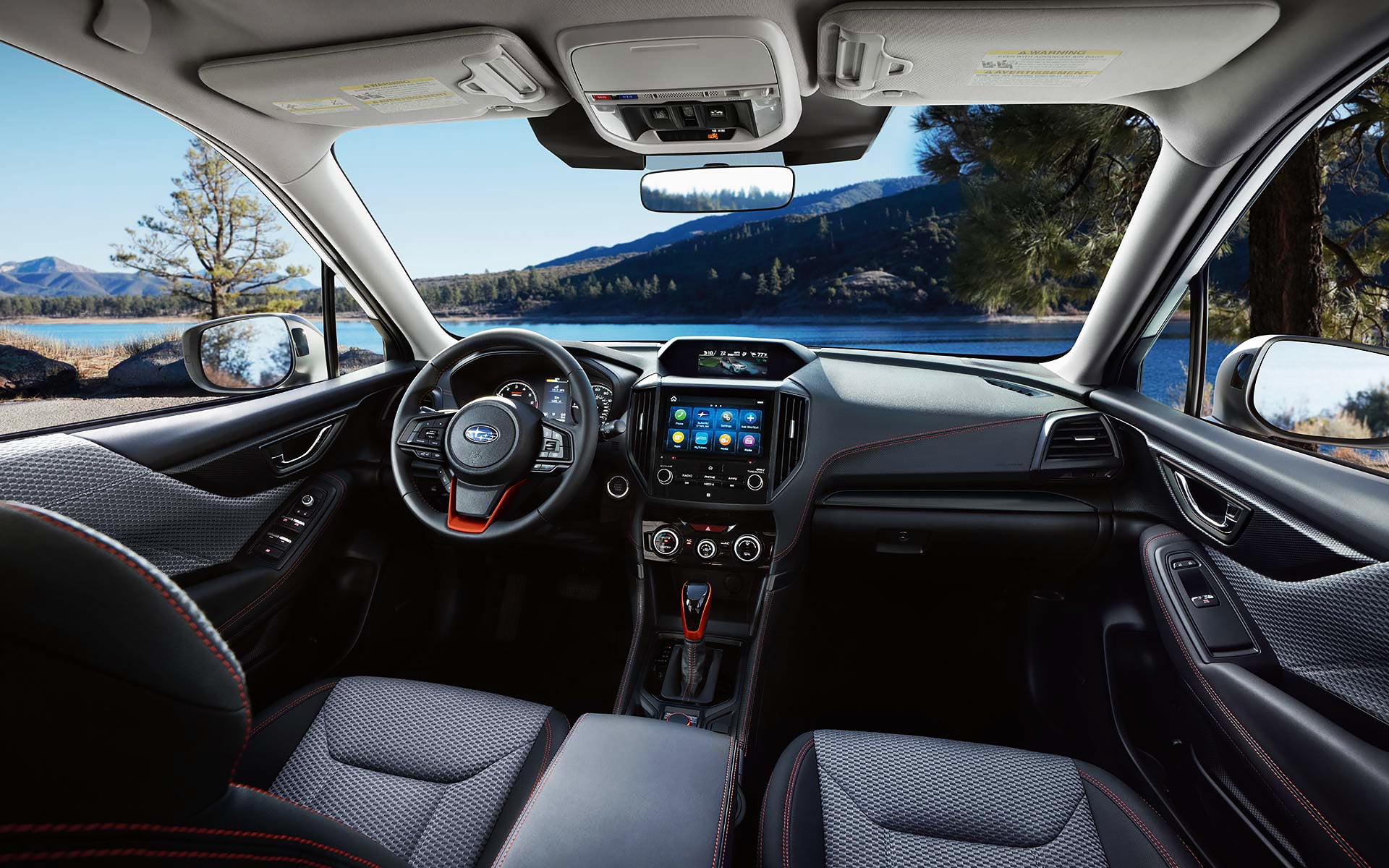 The interior and front dash of the 2022 Forester. | Sierra Subaru of Monrovia in Monrovia CA
